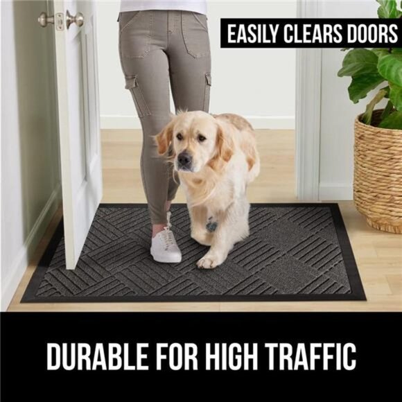 WeatherMax Doormat, Durable Natural Rubber, 17x29, Gray Diamond - Picture 6 of 6